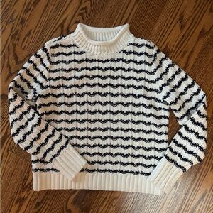Striped Black and White Women's Sweater